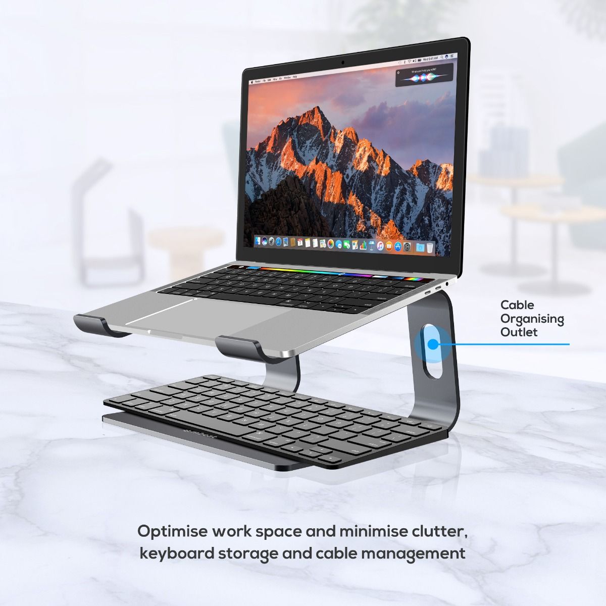 mbeat Stage S1 Space Grey Elevated Laptop Stand up to 16"" Laptop V186-MB-STD-S1GRY
