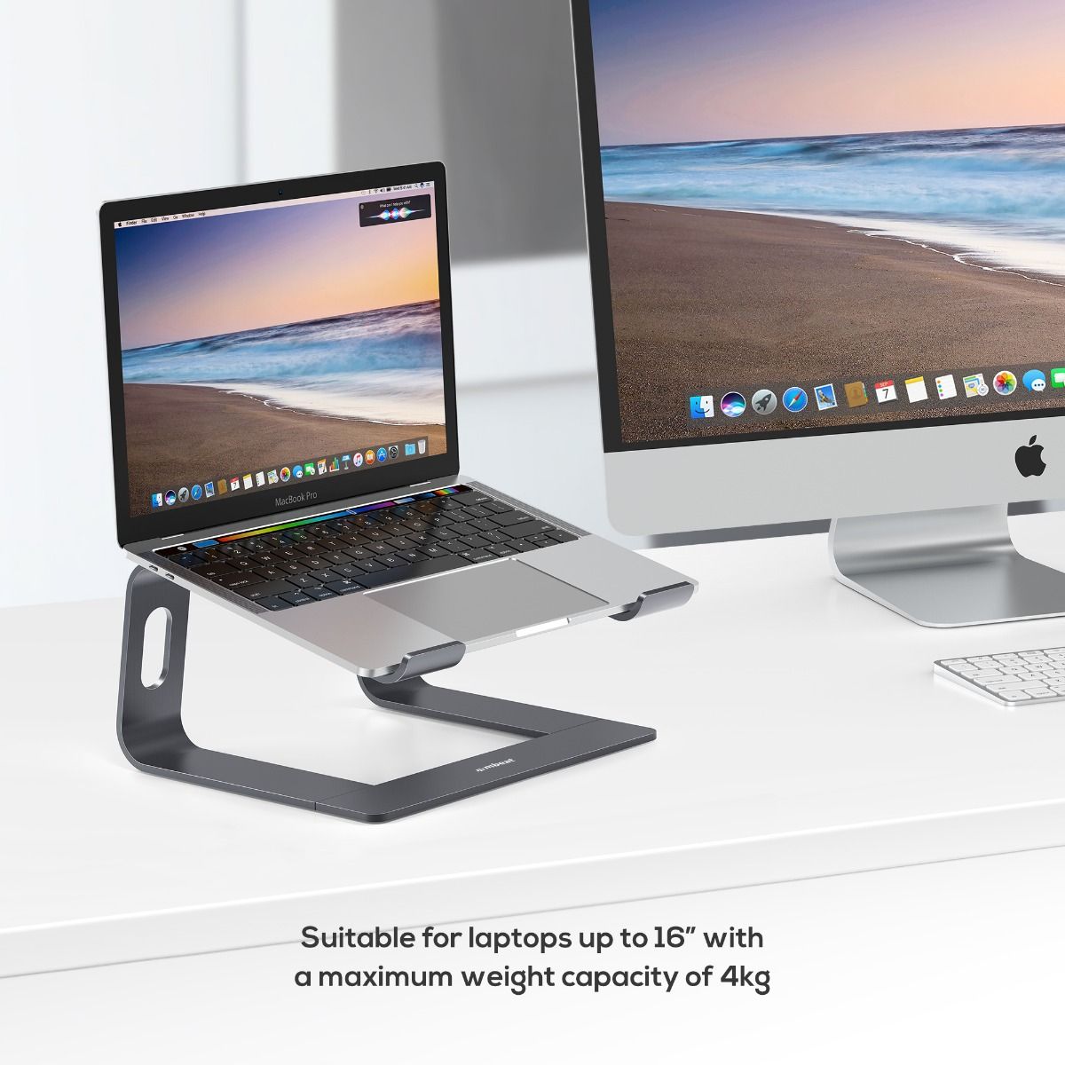 mbeat Stage S1 Space Grey Elevated Laptop Stand up to 16"" Laptop V186-MB-STD-S1GRY
