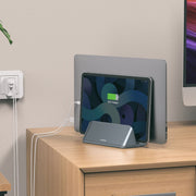 mbeat Stage S5 Adjustable Dual Bay Tablet, Laptop and MacBook Vertical Stand V186-MB-STD-S5GRY