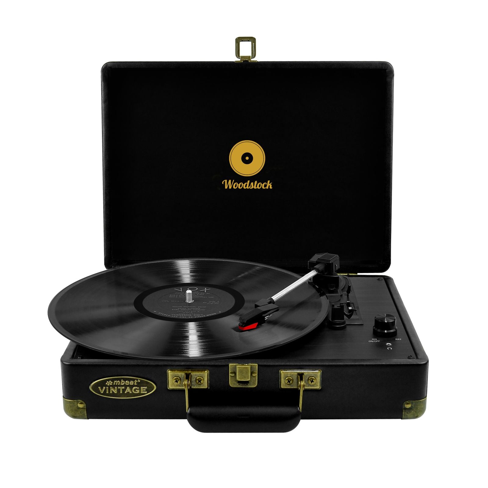 mbeat Woodstock Black Retro Turntable V186-MB-TR89BLK