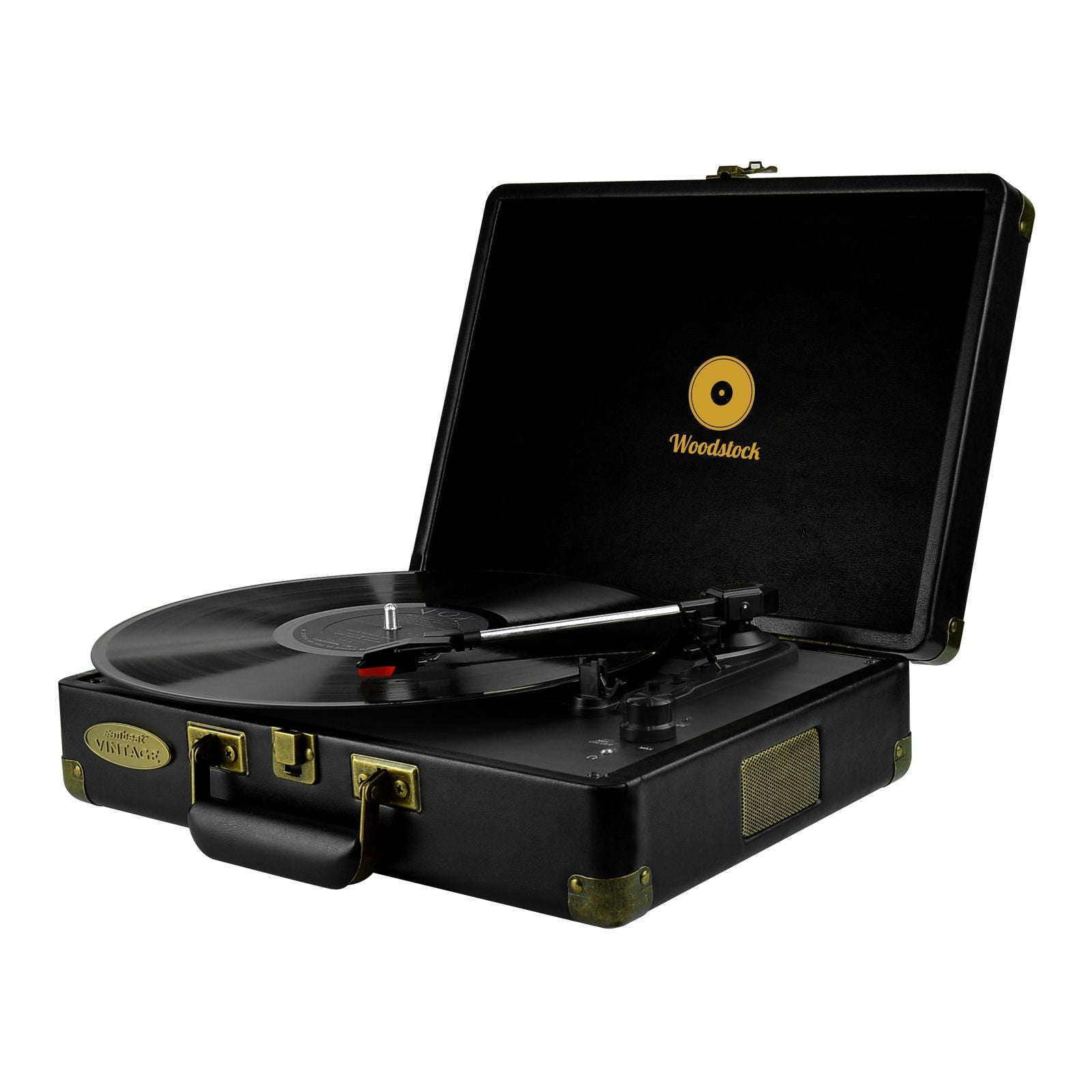 mbeat Woodstock Black Retro Turntable V186-MB-TR89BLK