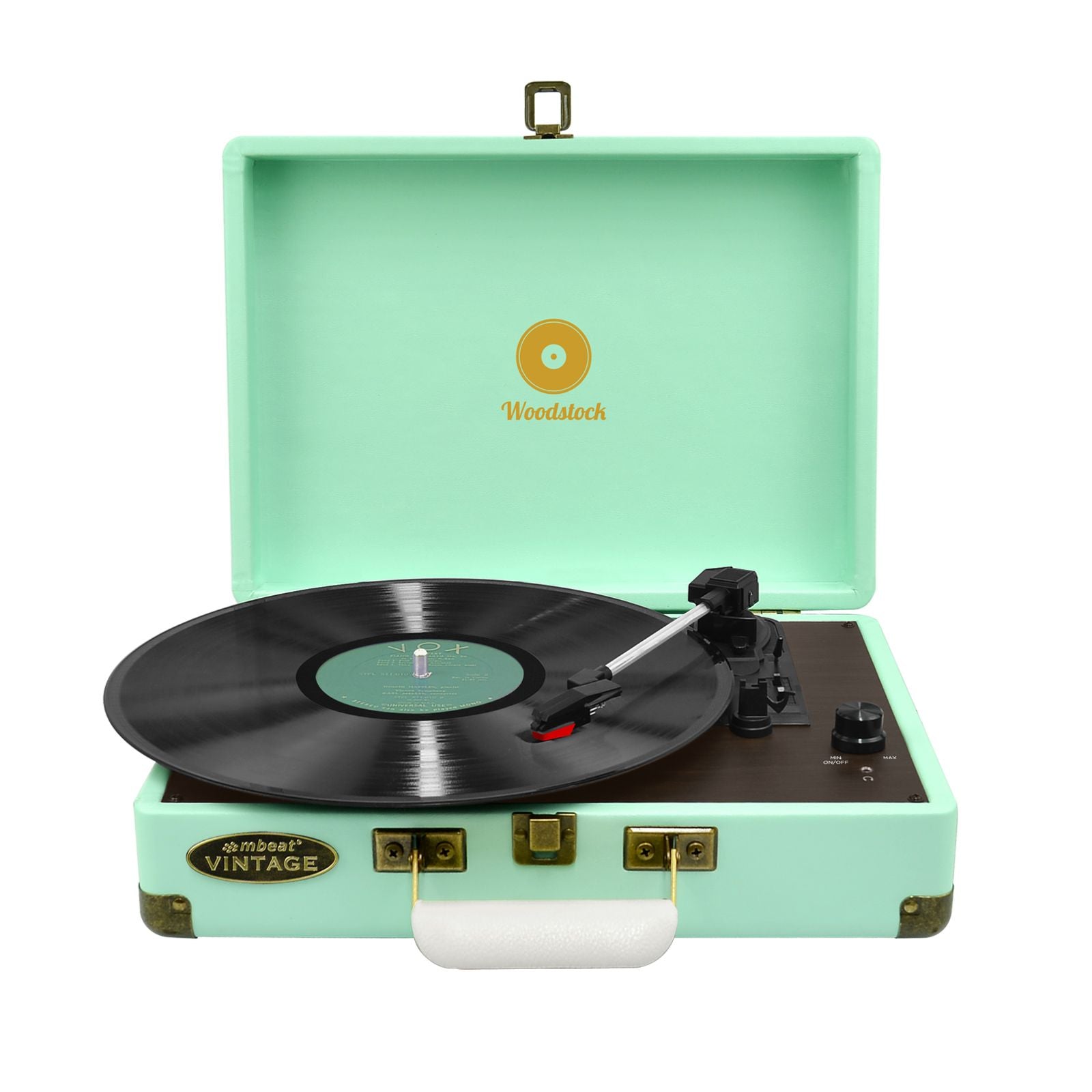 mbeat Woodstock Tiffany Blue Retro Turntable V186-MB-TR89TBL