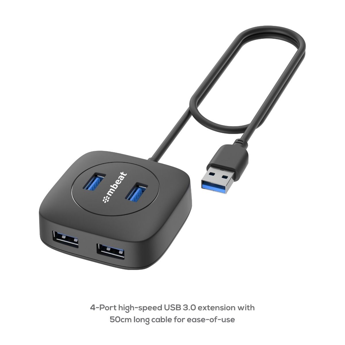 mbeat 4-Port USB 3.0 Hub V186-MB-U3H-01K