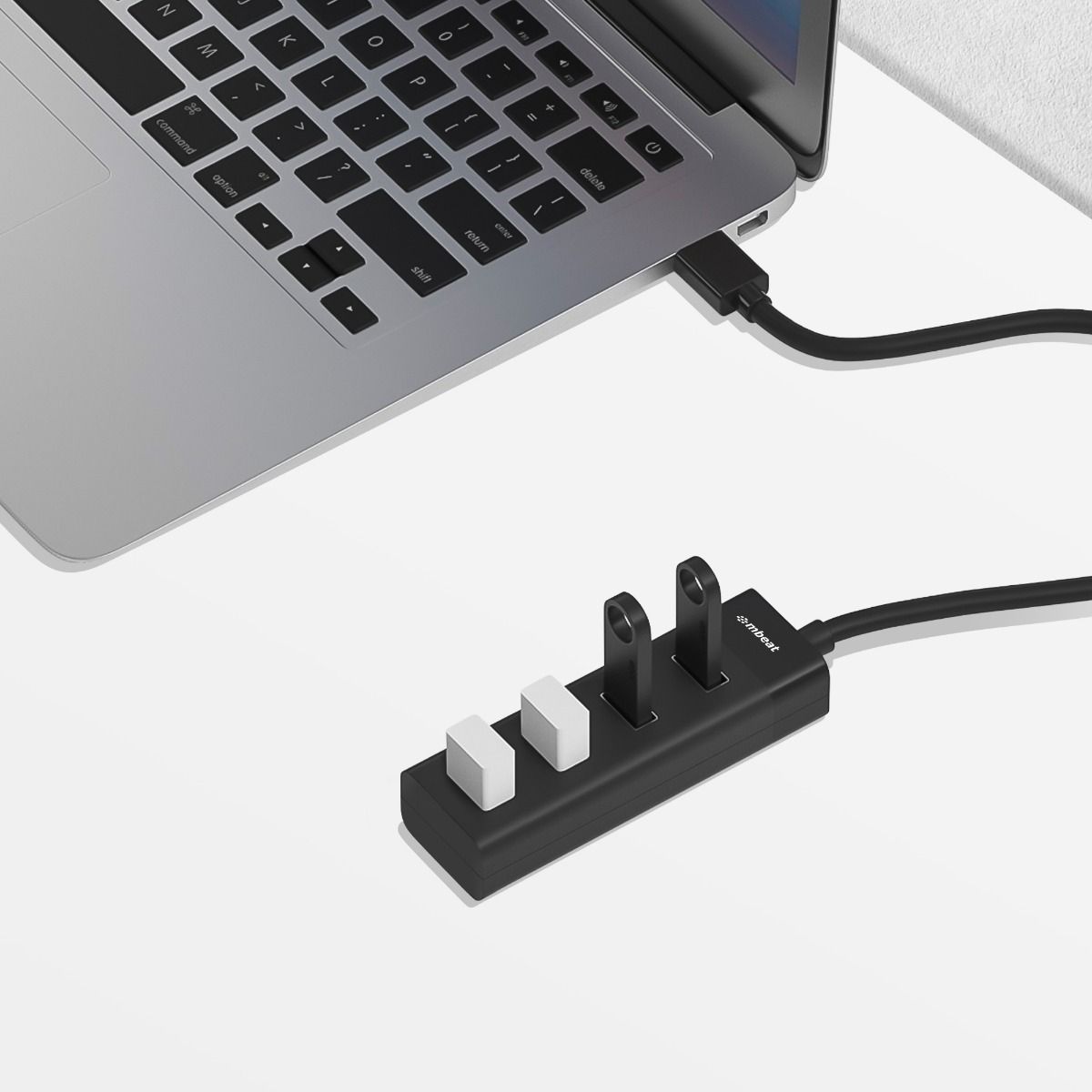 mbeat 4-Port USB 3.0 Hub - Black V186-MB-U3H-4K