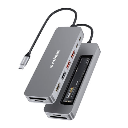 mbeat Elite 9-in-1 USB-C Multiport Hub with Built-in M.2 NVMe SSD Enclosure V186-MB-UCD-HS9