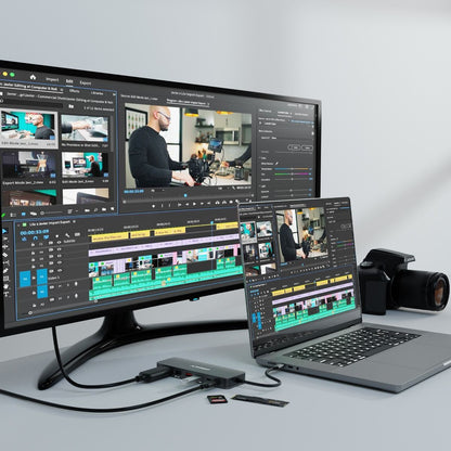 mbeat Elite 9-in-1 USB-C Multiport Hub with Built-in M.2 NVMe SSD Enclosure V186-MB-UCD-HS9