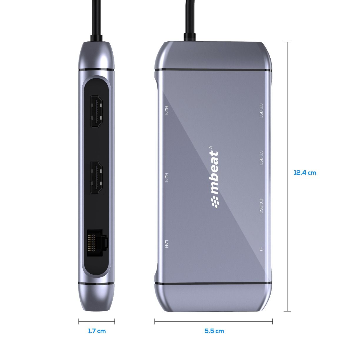 mbeat Elite X11 Dual HDMI USB-C Multifunction Docking Station V186-MB-UCD-X11