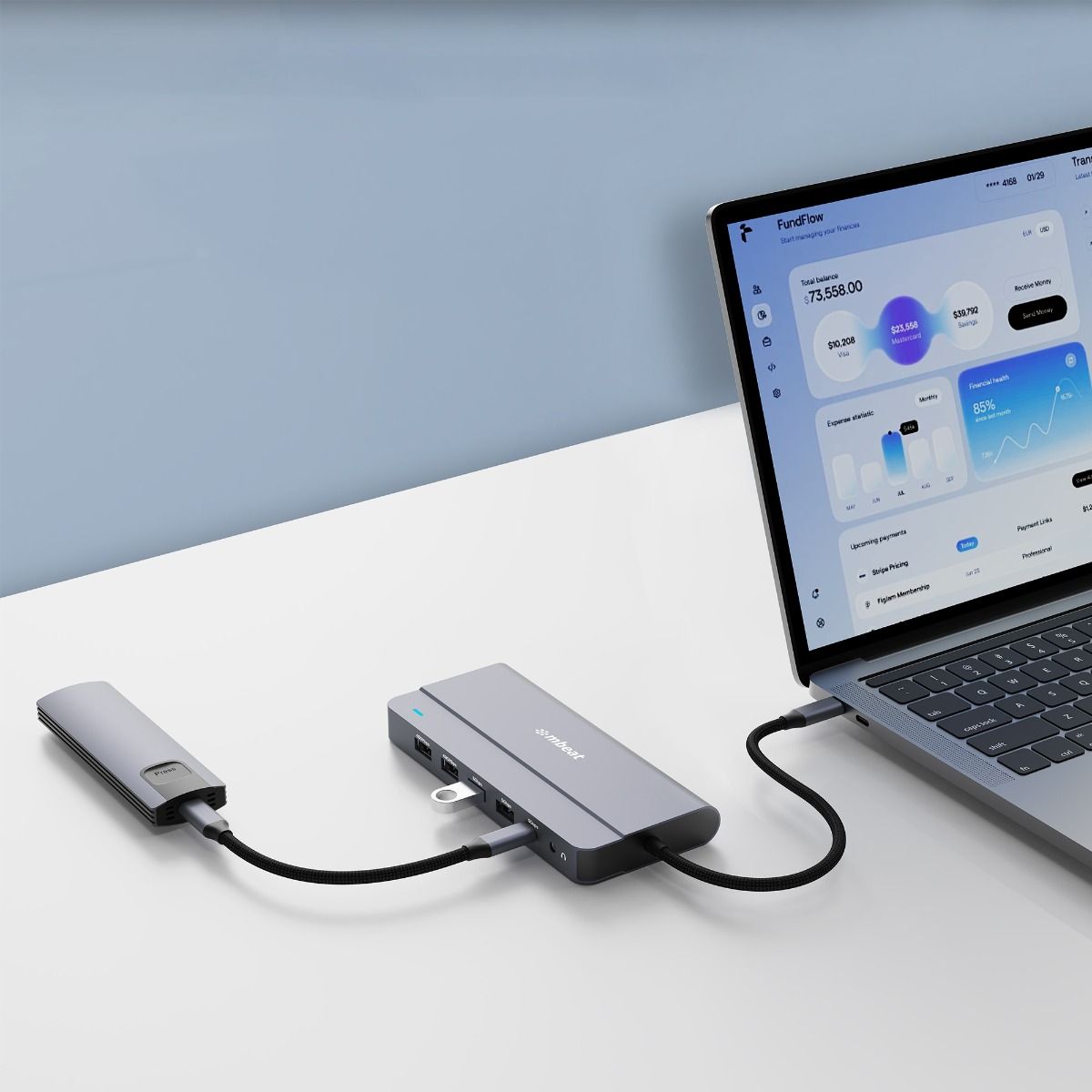 mbeat Elite X14 Triple 4K Display Multi-Port USB-C Hub V186-MB-UCD-X14