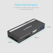 mbeat Essential 5-In-1 USB- C Hub ( USB hub 2.0, 3.0, SD/TF card reader ) V186-MB-UCH-27GRY
