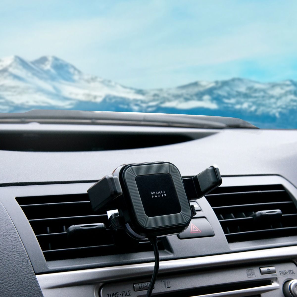 mbeat Gorilla Power 10W Wireless Car Charger With 2.4A USB Charging, Air Vent Clip & Windshield Stand V186-MB-WCS-02