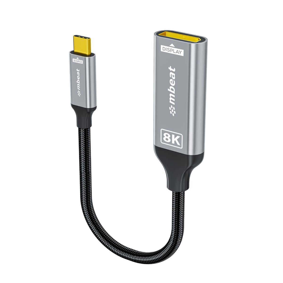 mbeat Tough Link 8K USB-C to DP Adapter - Space Grey V186-MB-XAD-8KCDP