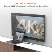 mbeat Tough Link USB-C to DP&HDMI Dual 4K/60Hz MST Adapter - Space Grey V186-MB-XAD-C2DPHD