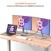 mbeat Tough Link USB-C to Dual 4K/60Hz HDMI MST Adapter - Space Grey V186-MB-XAD-C2HDM