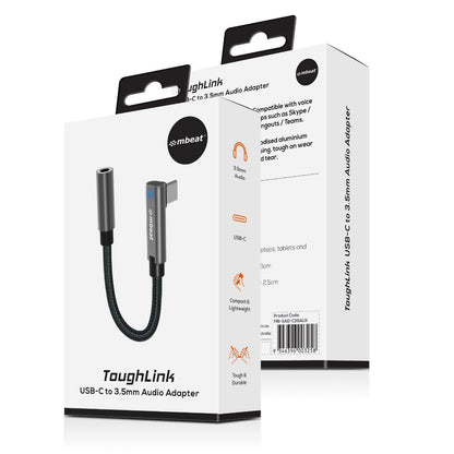 mbeat Elite USB-C to 3.5 Audio Adapter - Space Grey V186-MB-XAD-C35AUX
