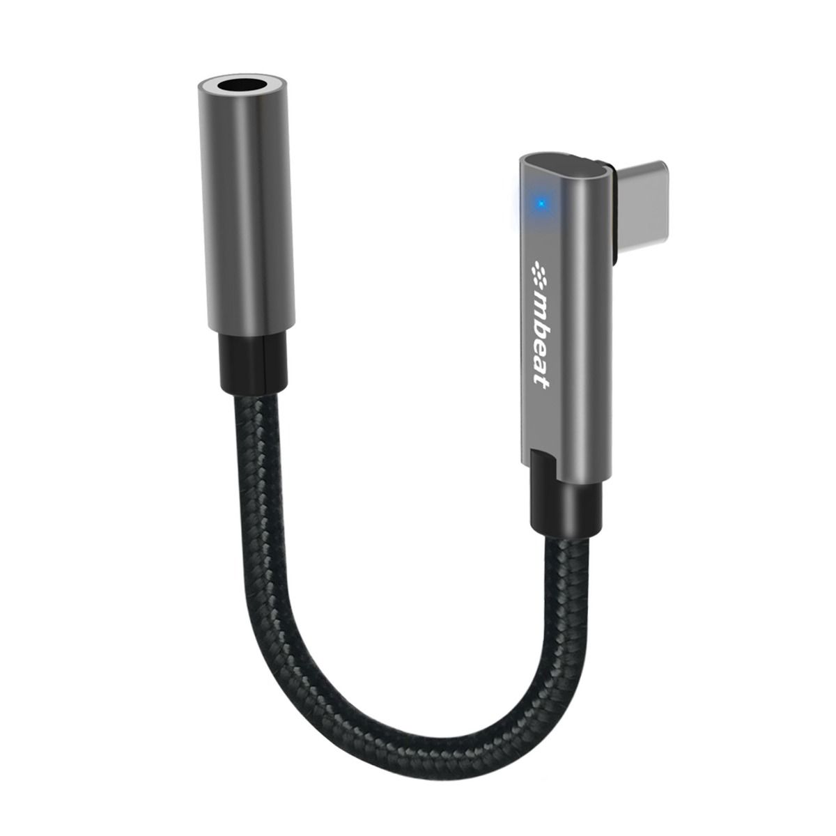 mbeat Elite USB-C to 3.5 Audio Adapter - Space Grey V186-MB-XAD-C35AUX