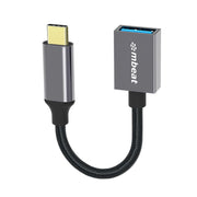 mbeat Tough Link USB-C to USB 3.0 Adapter with Cable - Space Grey V186-MB-XAD-CU30