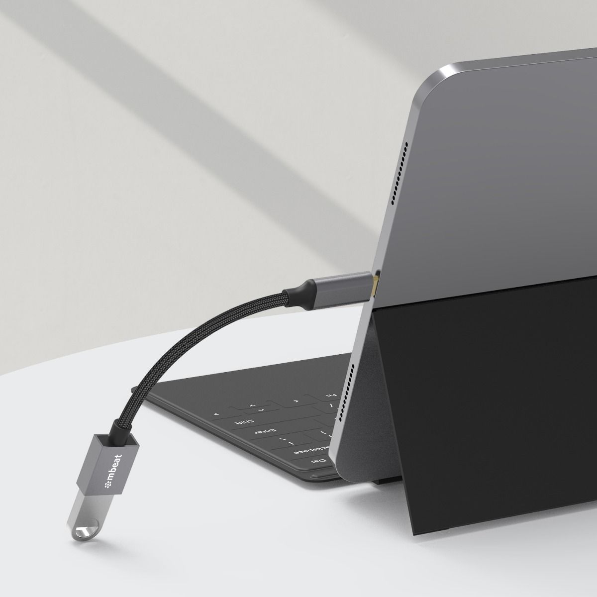 mbeat Tough Link USB-C to USB 3.0 Adapter with Cable - Space Grey V186-MB-XAD-CU30