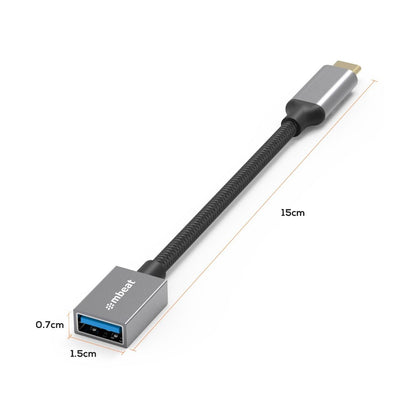 mbeat Tough Link USB-C to USB 3.0 Adapter with Cable - Space Grey V186-MB-XAD-CU30