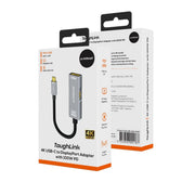 mbeat Tough Link USB-C to DP Adapter with 100W PD - Space Grey V186-MB-XAD-PCDP