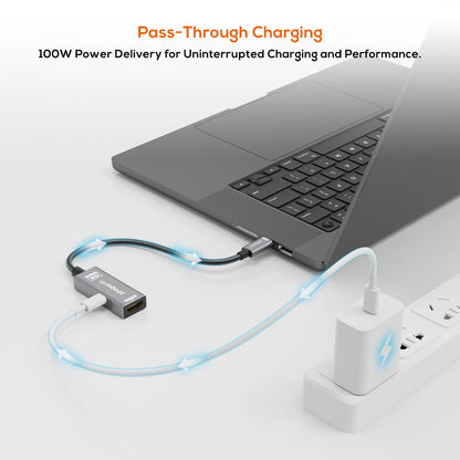mbeat Tough Link USB-C to HDMI Adapter with 100W PD - Space Grey V186-MB-XAD-PCHD