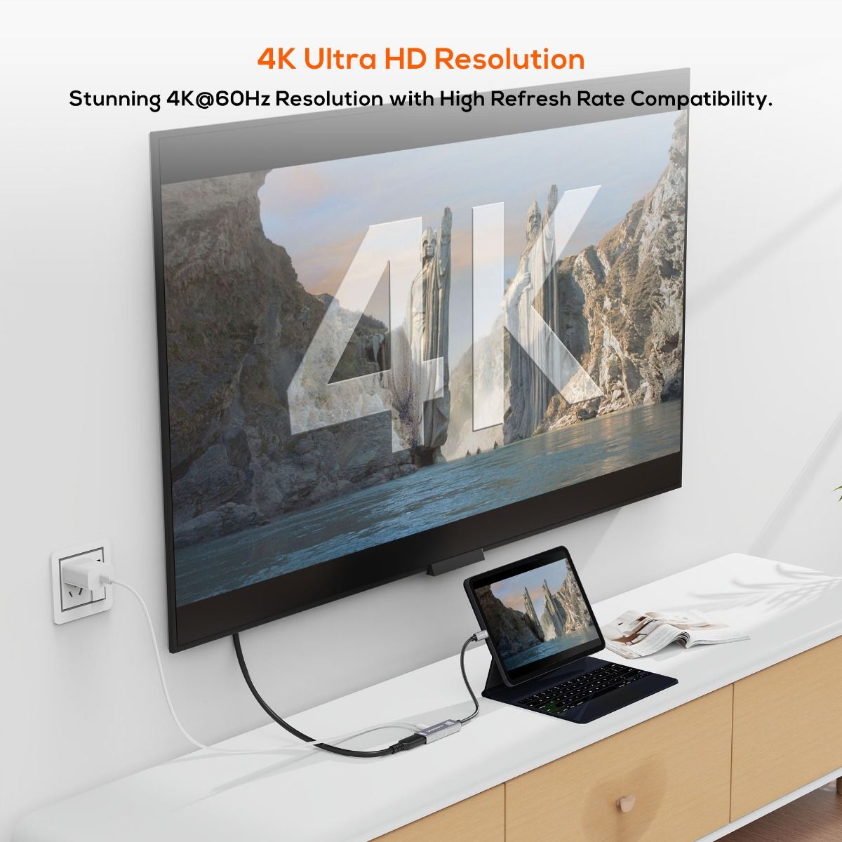 mbeat Tough Link USB-C to HDMI Adapter with 100W PD - Space Grey V186-MB-XAD-PCHD