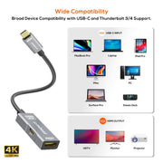 mbeat Tough Link USB-C to HDMI Adapter with 100W PD - Space Grey V186-MB-XAD-PCHD