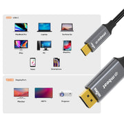 mbeat Tough Link 8K 1.8m USB-C to DisplayPort Cable V186-MB-XCB-8K18CDP