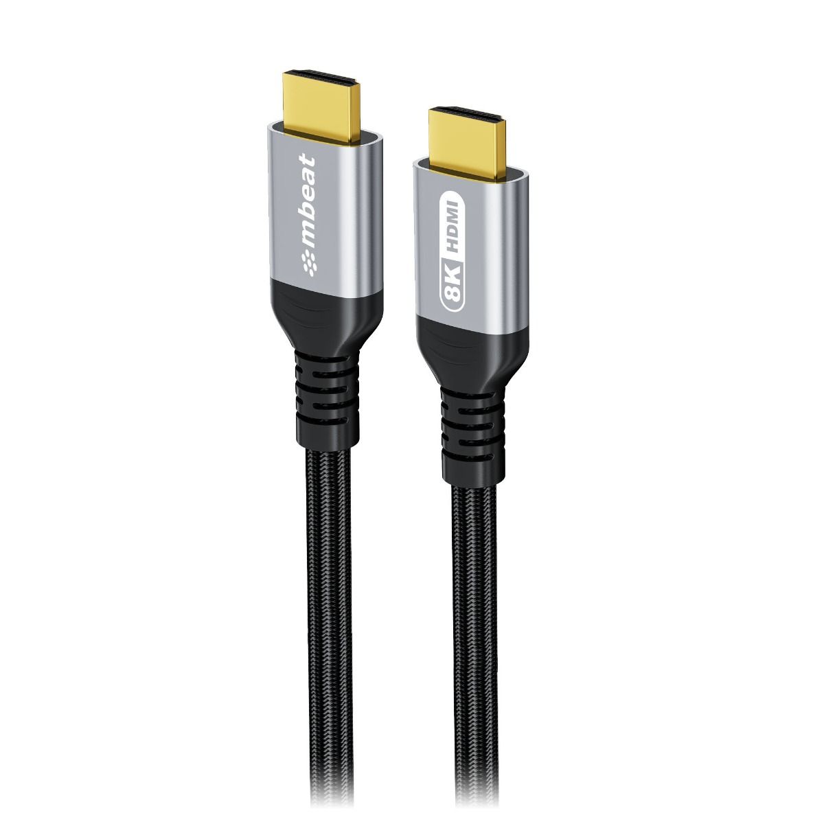 mbeat Tough Link 1.5m Certified 8K HDMI Cable - Space Grey V186-MB-XCB-8KHDM15