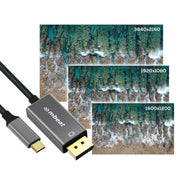 mbeat Tough Link 1.8m 4K USB-C to Display Port Cable - Space Grey V186-MB-XCB-CDP18