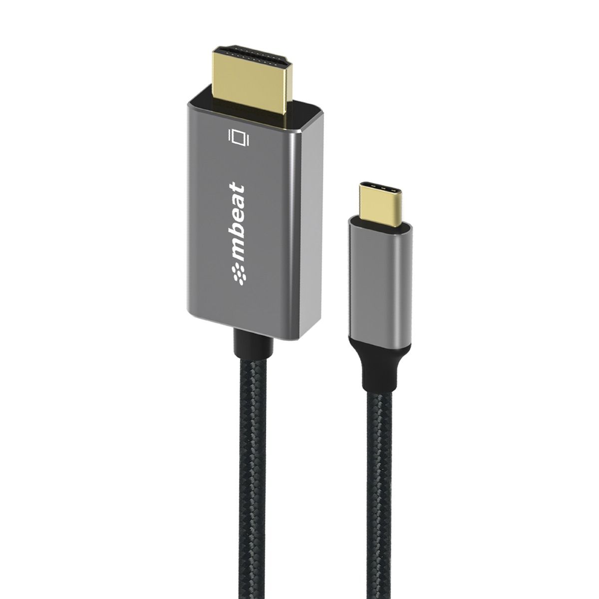 mbeat Tough Link 1.8m 4K USB-C to HDMI Cable - Space Grey V186-MB-XCB-CHD18