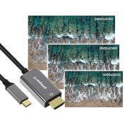 mbeat Tough Link 1.8m 4K USB-C to HDMI Cable - Space Grey V186-MB-XCB-CHD18