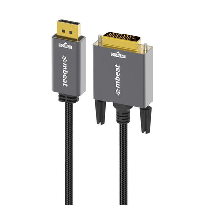 mbeat Tough Link 1.8m DisplayPort to DVI-D Cable V186-MB-XCB-DPDVI18