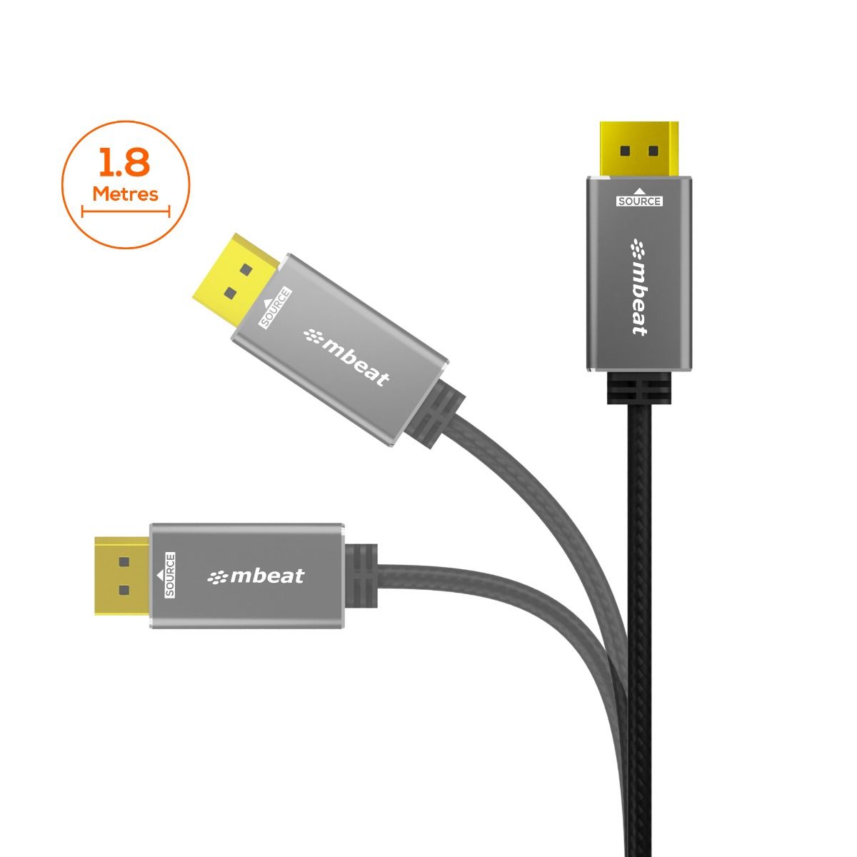 mbeat Tough Link 1.8m DisplayPort to DVI-D Cable V186-MB-XCB-DPDVI18