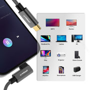 mbeat Tough Link 1.8m L-Shape USB 3.2 Gen2 USB-C Cable - Space Grey V186-MB-XCB-LSC2C180