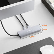 mbeat Elite 4-Port 10Gbps USB-C Gen 2 Hub (2A+2C) V186-MB-XCH-01GRY