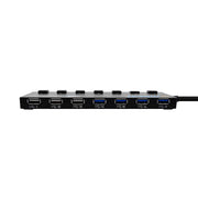 mbeat 7-Port USB 3.0 and USB 2.0 Hub Manager With Switches V186-USB-M43HUB