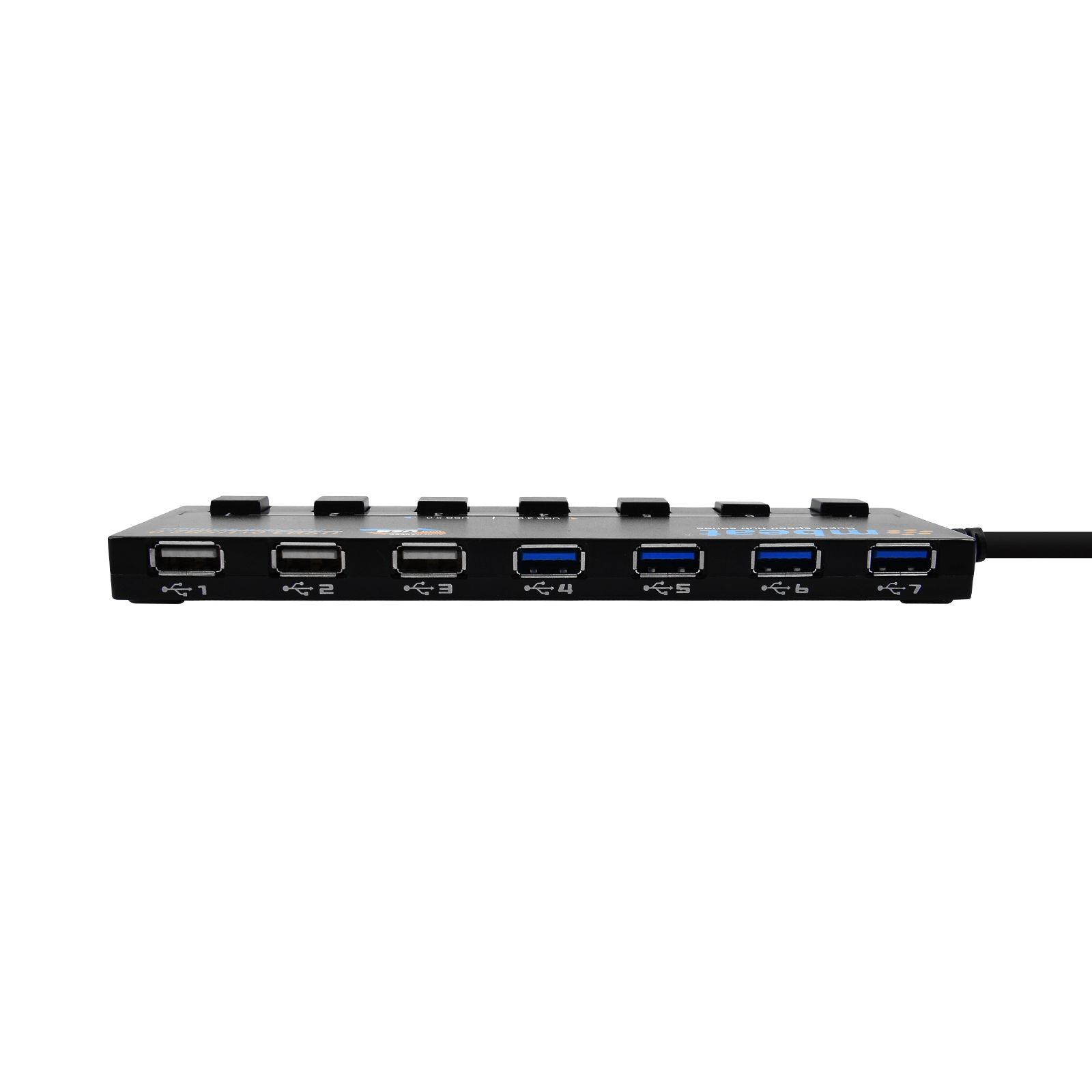 mbeat 7-Port USB 3.0 and USB 2.0 Hub Manager With Switches V186-USB-M43HUB