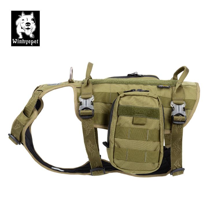 Whinhyepet Military Harness Army Green M V188-ZAP-YH1805-ARMYGREEN-M
