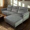 Arizona Charcoal Grey L-Shaped Chaise Sofa V195-ARIZONA-CH