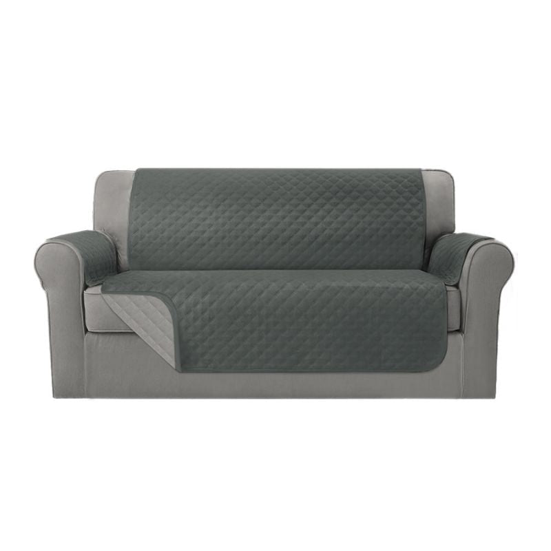 Sofa Cover Couch Cover 3 Seater Reversable Grey V195-COUCH-3-GREY