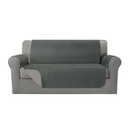 Sofa Cover Couch Cover 3 Seater Reversable Grey V195-COUCH-3-GREY