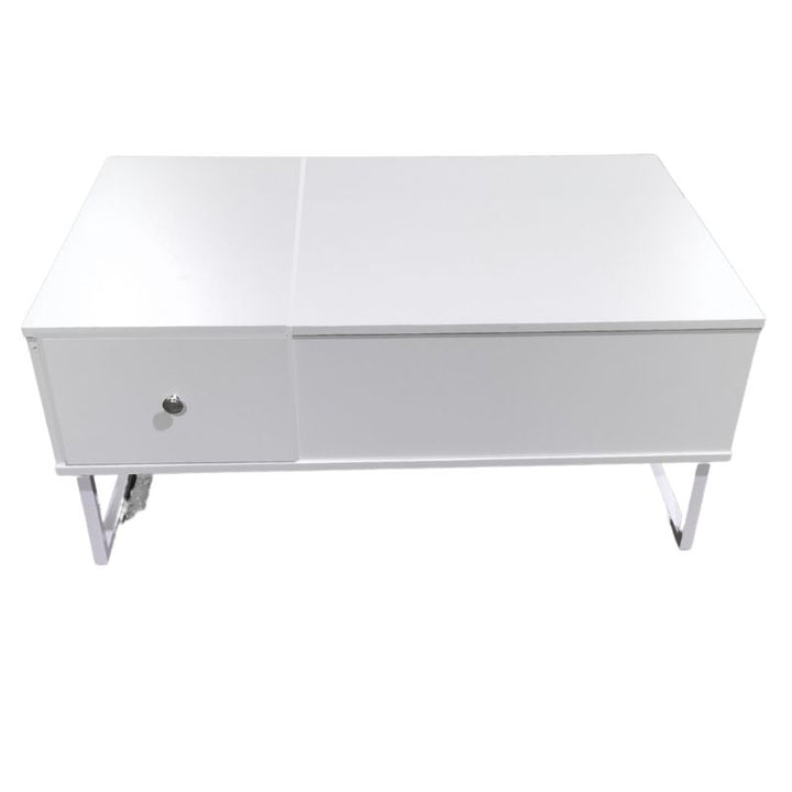Lift Up White Coffee Table With Storage V195-CT002