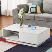 LED High Gloss Top White Coffee Table With Single Drawer V195-CT950-LED