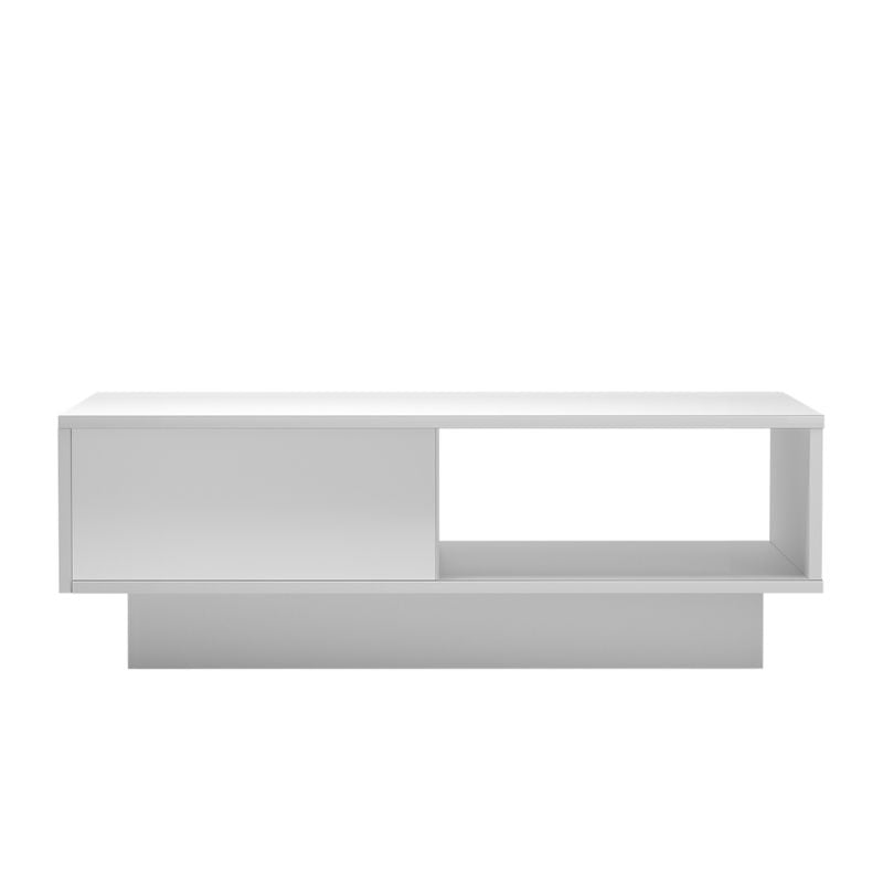 LED High Gloss Top White Coffee Table With Single Drawer V195-CT950-LED