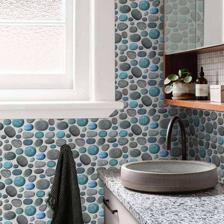 Waterproof Tiles Stone Wallpaper Stickers Bathroom Kitchen Stormy Stone V195-FG-025