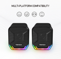 FANTECH SONAR GS202 Computer Speakers USB and 3.5mm RGB Mini Wired Speakers Acoustic Clarity for Desktop V195-GS202