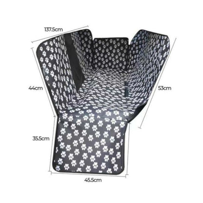 Waterproof Pet Car Seat Cover Hammock Black With Mesh Window V195-PET-H-SSWP-BLACK