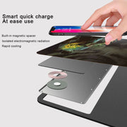 Wireless Charging Qi Mousepad 800x300x4mm Non-slip Rubber Base V195-QI-MP-BM40B-WM