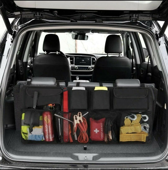 Car Seat Back Organiser Hanging Pouch Bag SUV Hatchback Trunk Boot Storage V195-SUV-OR-5P