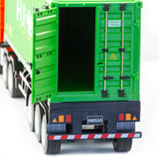 1:18 Scale 9-Channel Alloy Remote Control Container Truck with Lights & Sound for Indoor Play V196-1317